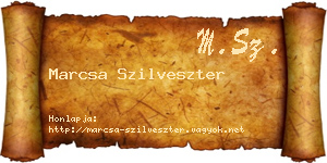 Marcsa Szilveszter névjegykártya