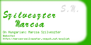 szilveszter marcsa business card